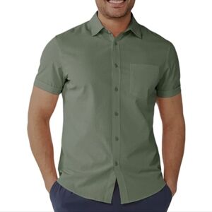 Apt. 9 Men's Olive Button Down Shirt Size XXL